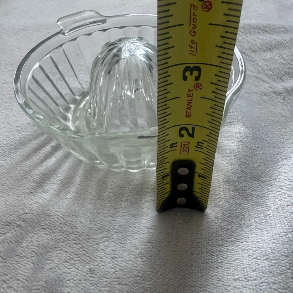 Vintage Hazel-Atlas Criss-Cross Glass‎ Juicer Reamer 1930s Era Depression Glass
